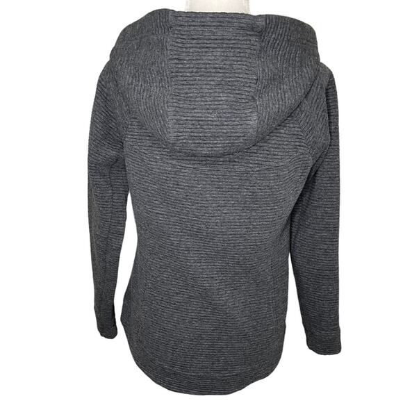 STOIC Jacket Hoodie‎ Full Zipper Long Sleeve Ribbed Knit Gray Size Medium - Picture 3 of 11